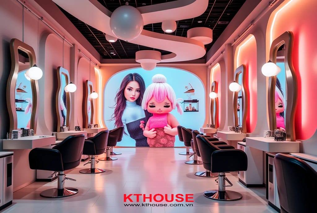 [BST 1001+] Thiết Kế Nội Thất Salon Tóc Tại Đà Nẵng | KT House