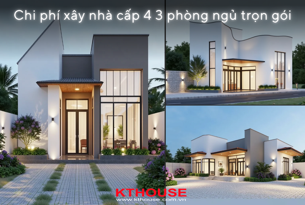 Nhà cấp 4 3 phòng ngủ chất lượng