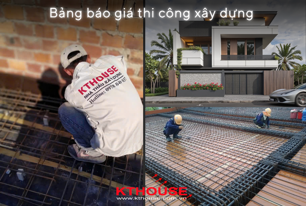 Bảng báo giá thi công xây dựng phần thô