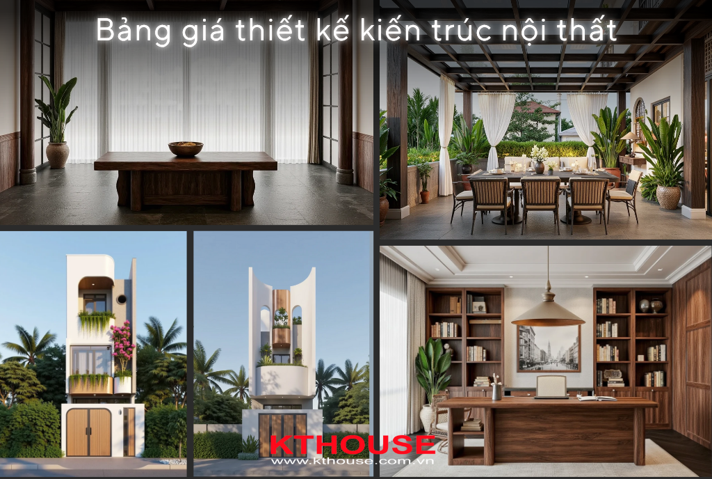 Bảng Giá Thiết Kế Kiến Trúc Nội Thất | KT HOUSE